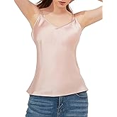 THXSILK 100% Mulberry Silk Cami Tank Top for Women, Luxury Silk Sleepwear & Loungewear, Versatile Camisole Top