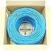 FiveStarCable Cat5e 1000 Ft 24 AWG CMR Riser Rated Solid Bare Copper Conductor UTP Ethernet PVC Cable - Blue Color