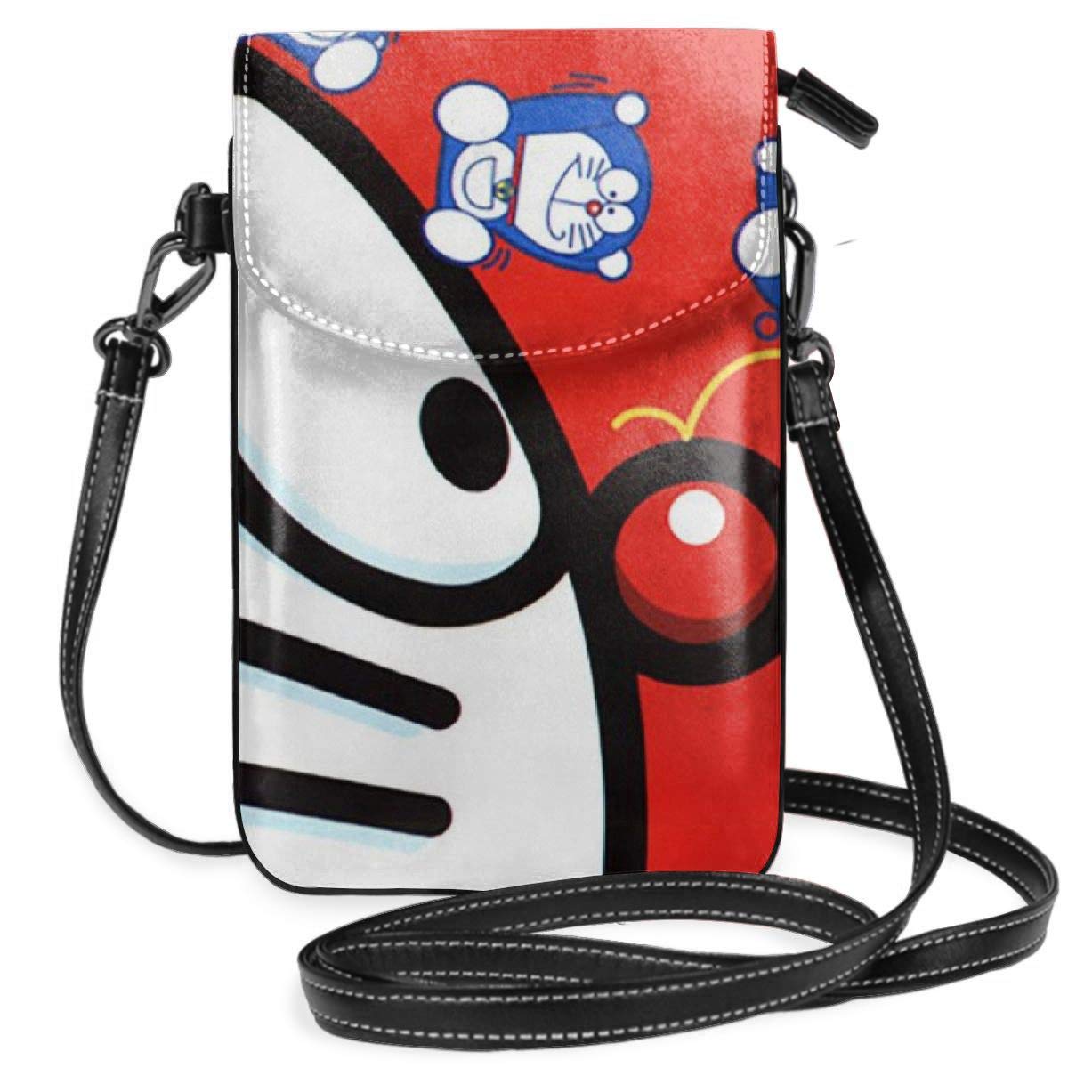 Womens Crossbody Bags - Be Happy Doraemon Small Cell Phone Purse Wallet With Credit Card Slots