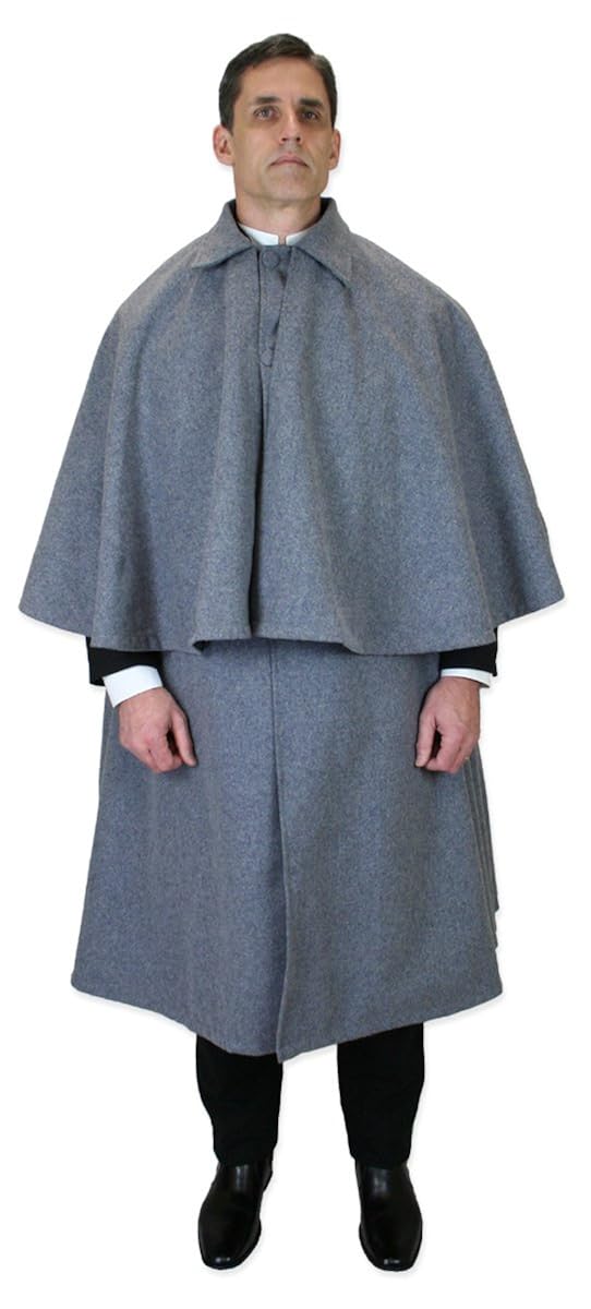 Historical Emporium Men's 100% Wool Inverness Dress Cape