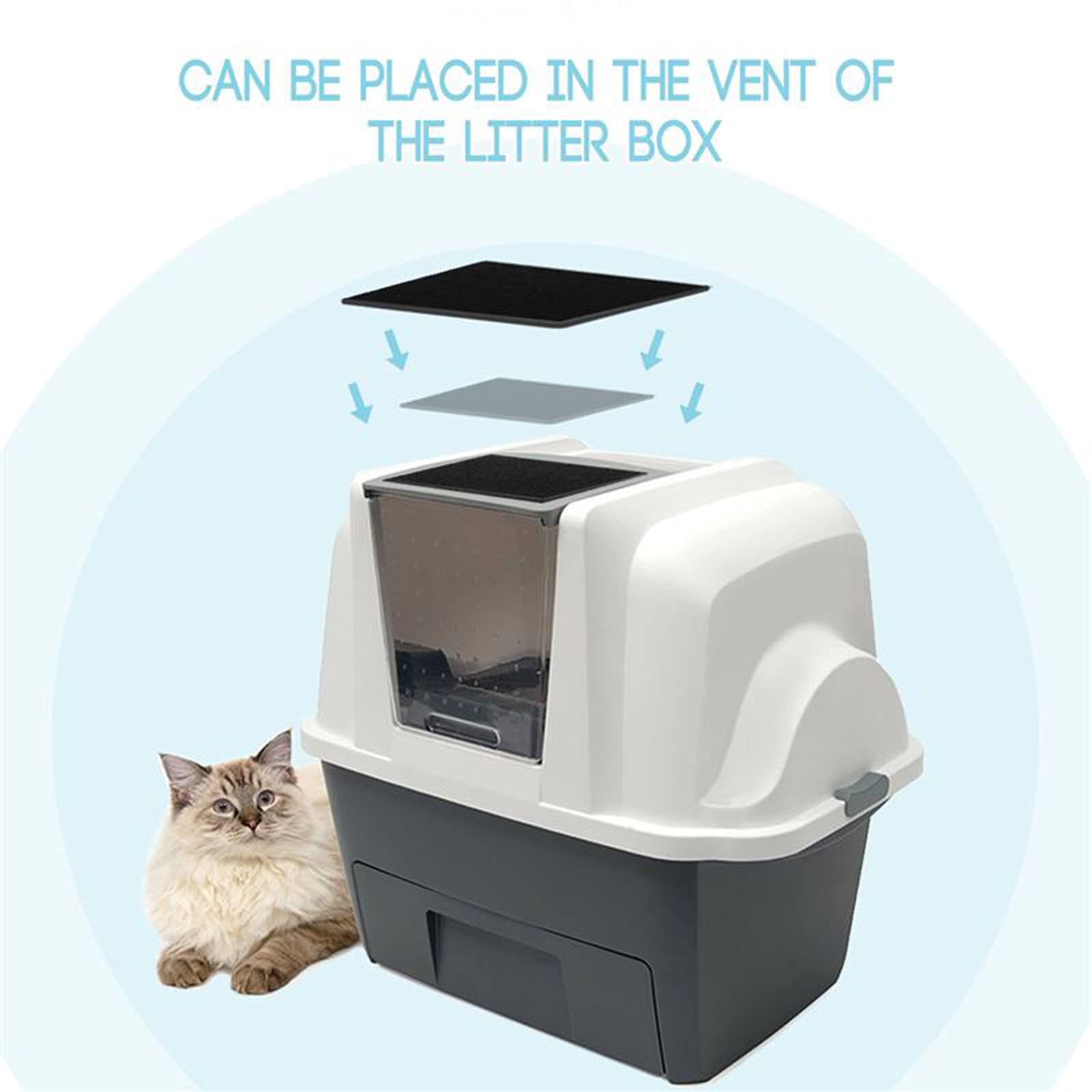 STEELSOFT Extra Thick(3/8'') 16x50''MERV 7 Cut To Size Activated Carbon Filter Charcoal Air Filter Sheet for Litter Box,Compost Bin,Air Purifier,AC,Range Hood Odor Absorbing