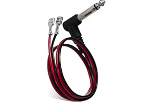 AHKWK 003-8566-049 Replacement 1/4-Inch Internal Speaker Cable for Fender Amp Speaker Cable Right Angle TS Plug 13.5 Length Compatible with Blues Junior Twin Reverb Hot Rod Deluxe & More