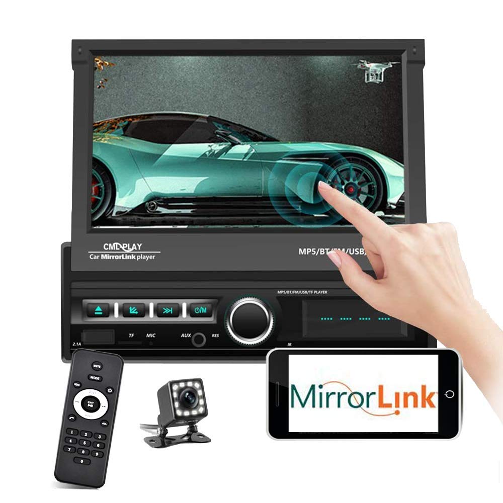 Podofo Single Din Car Stereo Bluetooth 7 Inch Touchscreen Motorized Retractable Car Radio In Dash Mp5 Player Support Fm Aux In Usb Sd Mirror Link Remote Backup Camera Buy Online In Gibraltar At Gibraltar Desertcart Com Productid