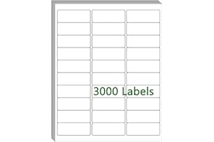 30 UP Labels 1" x2-5/8 Mailing Labels Shipping Address FBA Labels for Laser/Inkjet Printers, White Blank Sticker Name Tags, P