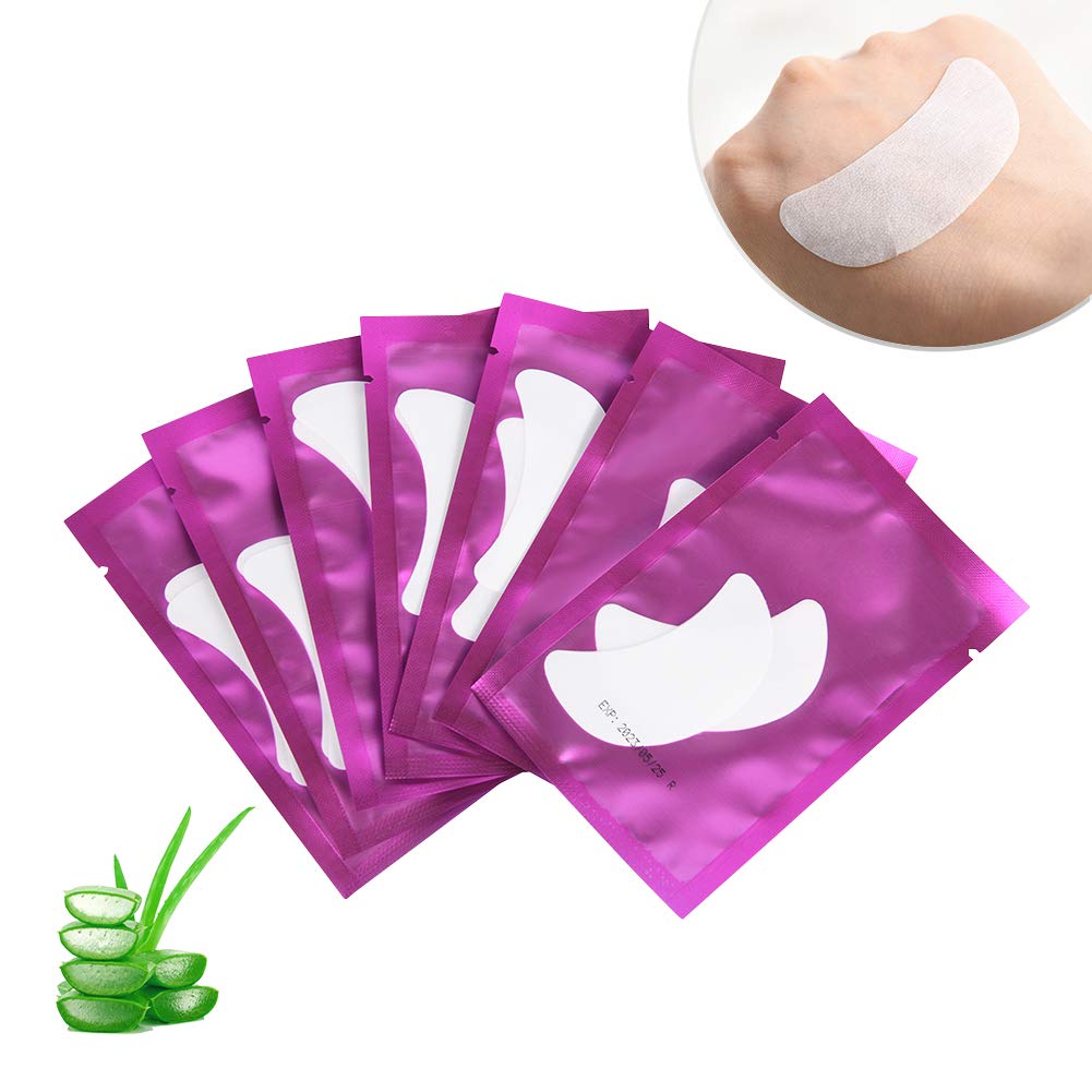 50 Pairs Eye Pads for Eyelash Extension Eyelash Pads Boat Shape Eye Pads Eyelashes Eye Patches Eyelash Extension Pad Accessories Under Eye Pads for Eyelash Extensions Lunamoon (Purple-Boat)