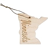 State Christmas Ornaments, Wooden Tree Holiday Decor, Unfinished Wood 2025 Cutout Shapes, United States Pride Gift Giving for Family, Neighbors, Coworkers (Minnesota)