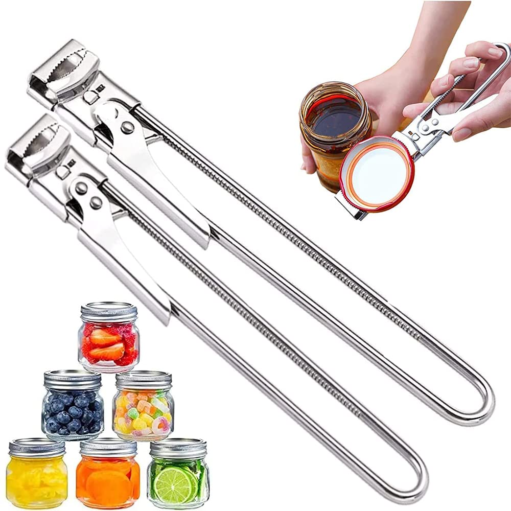 Photo 1 of (2pcs) Master Opener Adjustable Jar & Bottle Opener, Adjustable Multifunctional Stainless Steel Can Opener Jar Lid Gripper, Manual Jar Bottle Opener Kitchen Accessories