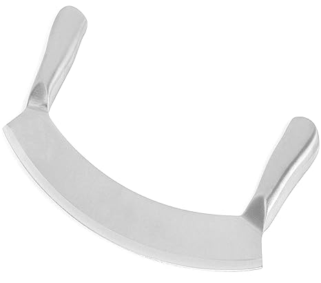 STAR - LINE Edelstahl Wiegemesser 24 cm Edelstahl-Messer Profi Käsemesser Kräutermesser