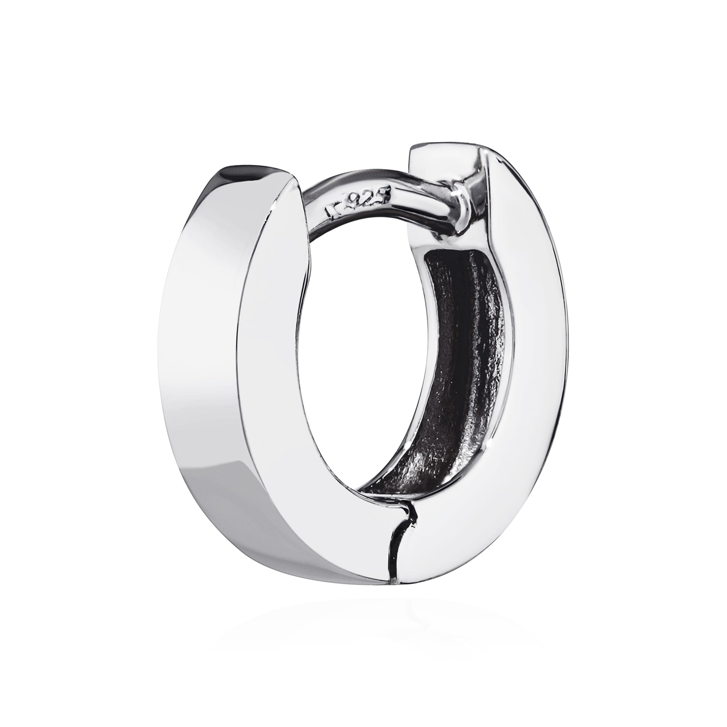 NKlaus silver single 925 sterling silver hinged earring 10 x 2,7mm tarnish proof 4783