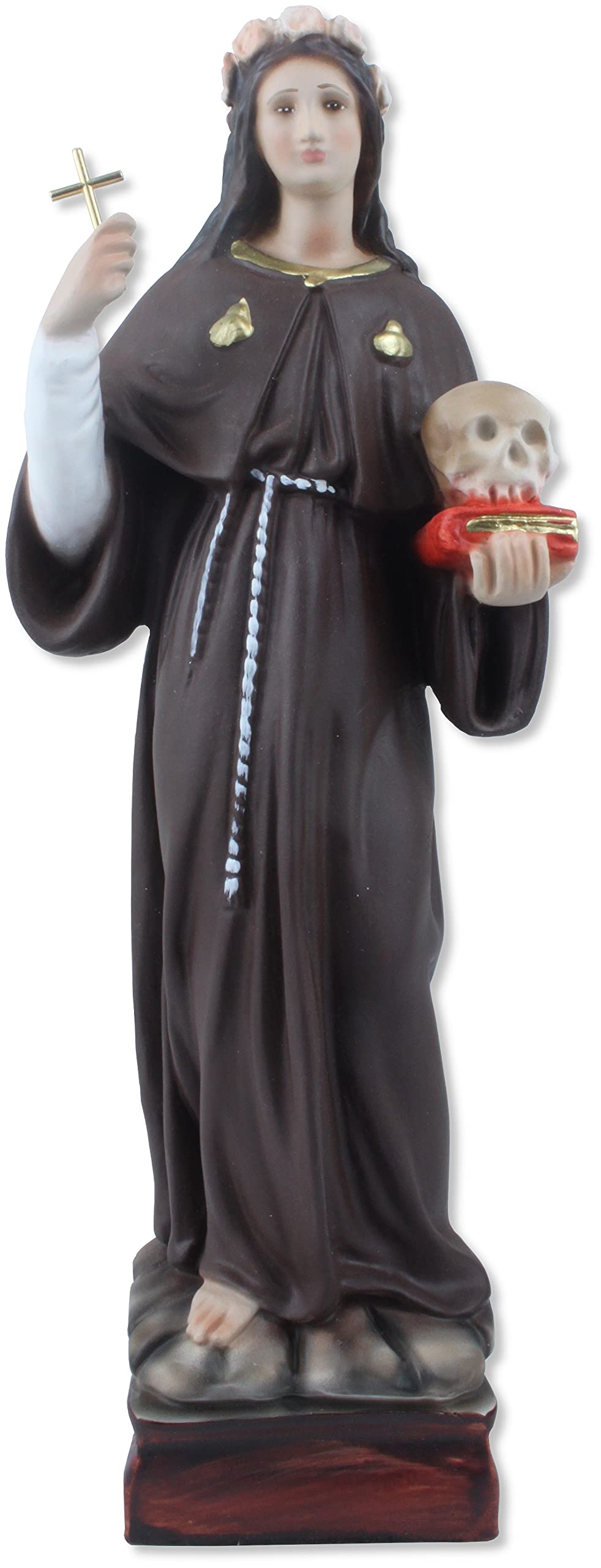 Proposte Religiose Statue Santa Rosalia. Height 30 cm. Hand painted