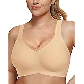 Vlozhvo Comfortable Wireless Bras for Women Seamless Padded Push Up No Show Bra with Support