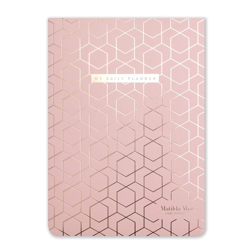 Matilda Myres A5 Daily List Pad - 50 Sheets - Pink & Rose Gold