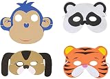 SHATCHI 8Pcs Eva Foam Animal Masks Kids Party Bag Fillers Masquerade Christmas view 3