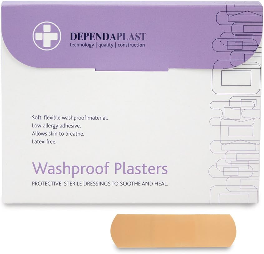 Dependaplast Washproof Plasters 7x2cm Reliance Medical Box of 100