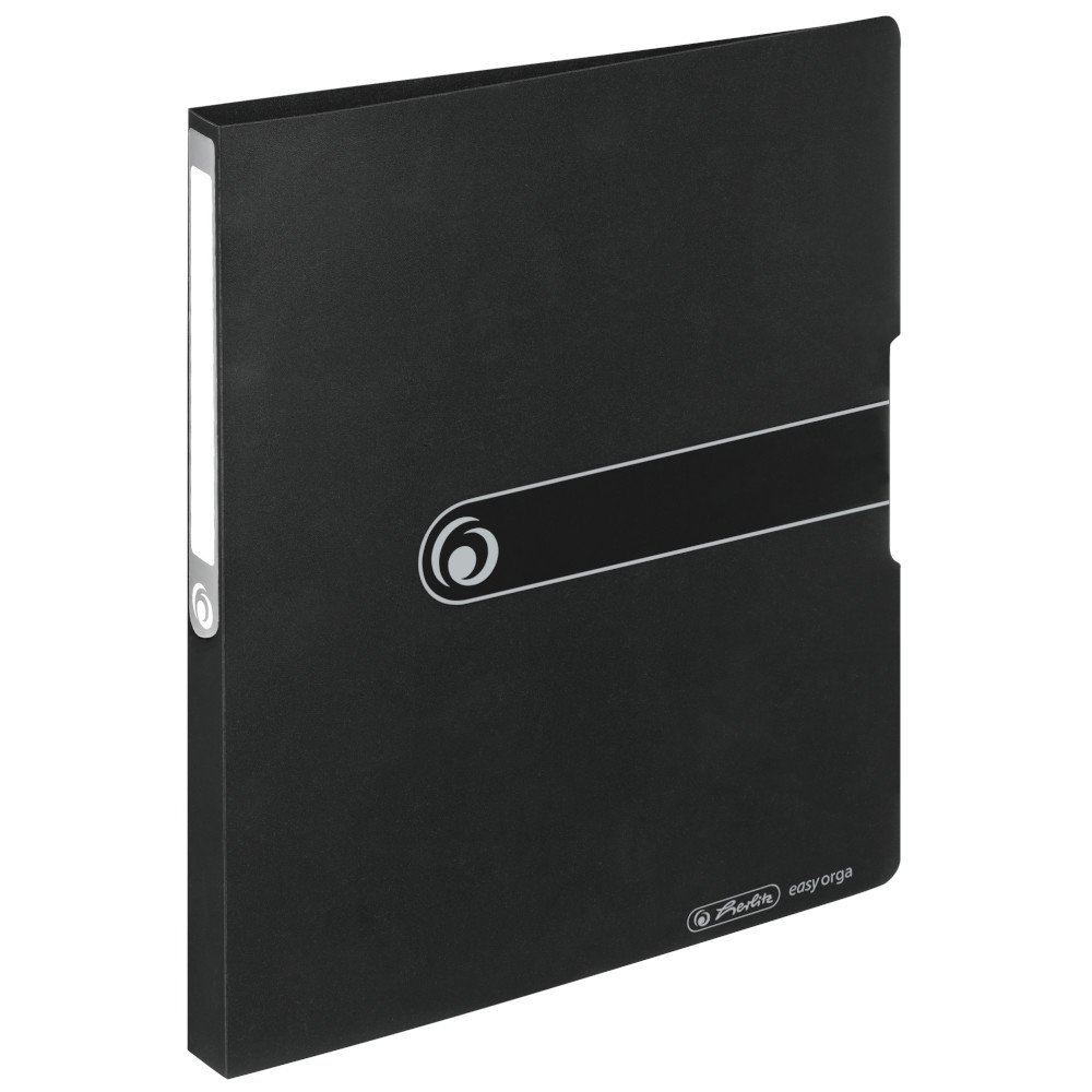 Herlitz 11205713 Ring Binder A4 Polypropylene 2-Ring Combination Mechanism 2.7 cm Spine 16 mm Filling Height Opaque Black