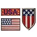 Tactical USA Flag Patch - Embroidery US United States of America Military Morale Patches (Fastern Hook)