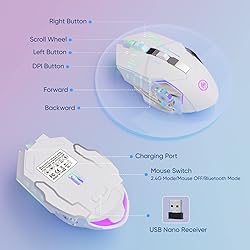 Wireless Gaming Mouse Bluetooth Mouse RGB