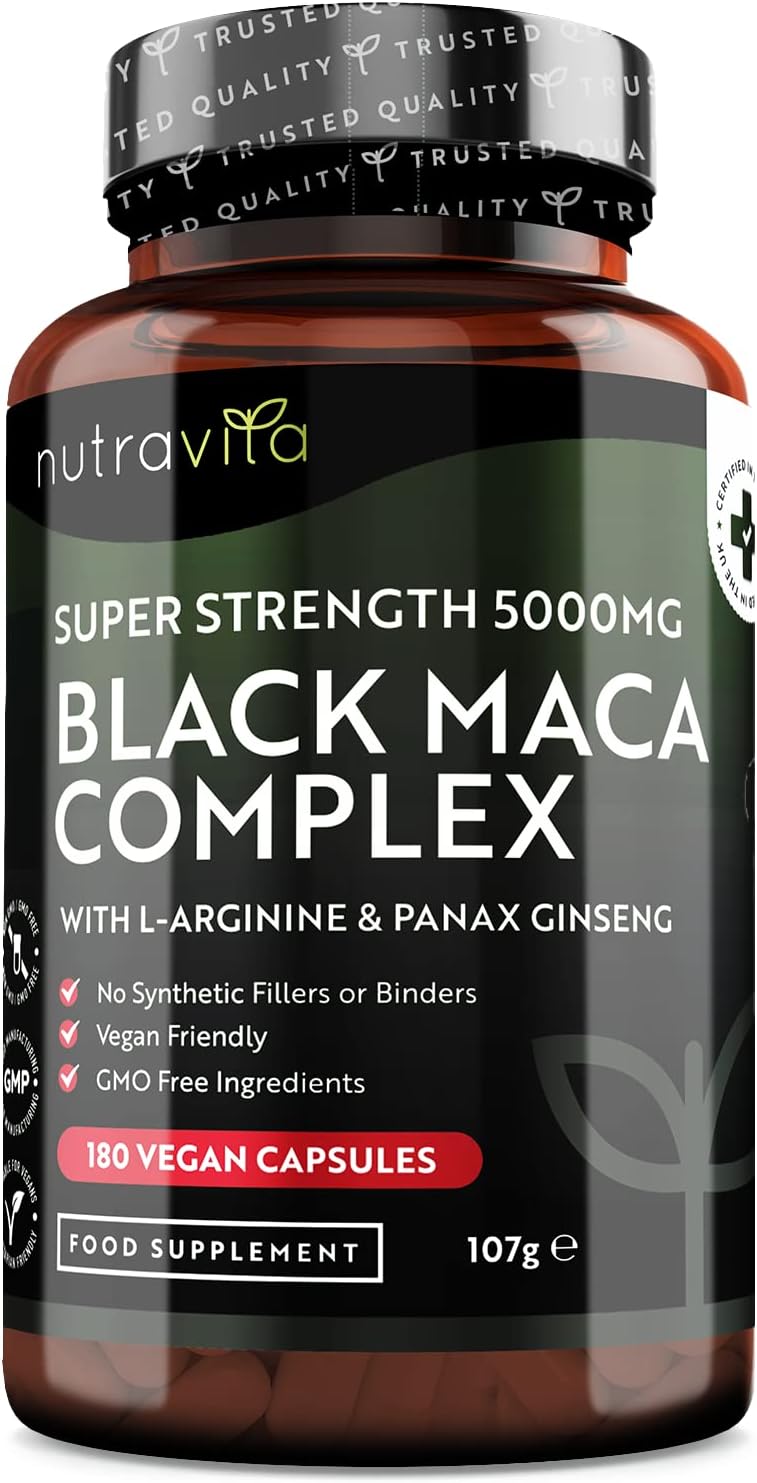 Nutravita Maca Root Capsules 5000mg 180 vegan capsules UK Made