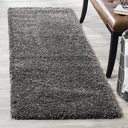 Safavieh California Shag Collection SG151-8484 Dark Grey Runner (2'3" x 11'7")