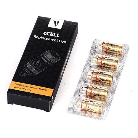 Vaporesso Pack von 5 Keramik C Cell Coil Ersatz SS16 0,5 / 0,6 Ohm / Ni200 0,2 Ohm / Kanthal 0,9 Ohm für Target Pro und ander