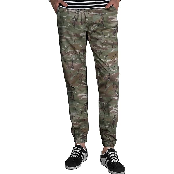 Wrangler Pantalon cargo en jean pour homme, coupe décontractée, jambe droite, Camouflage vert marron, 40W / 34L