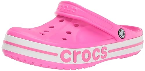 Crocs Unisex-Adult Bayaband Clogs, Electric Pink, Men/11 Women