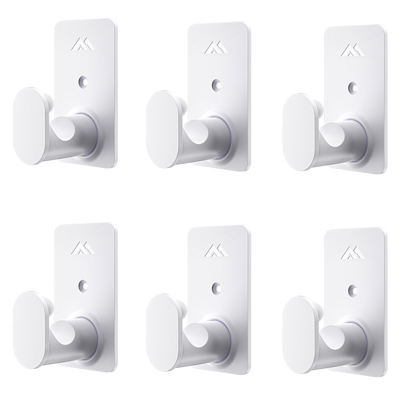 Photo 1 of 5/8" No Drill Curtain Rod Brackets for Poles Upgrade Adhesive Renter Friendly Nail Free Curtain Rod Hooks No Drilling Curtain Rod Holders Self Adhesive Curtain Rod Hooks Up to 25 lb (6Pcs White)