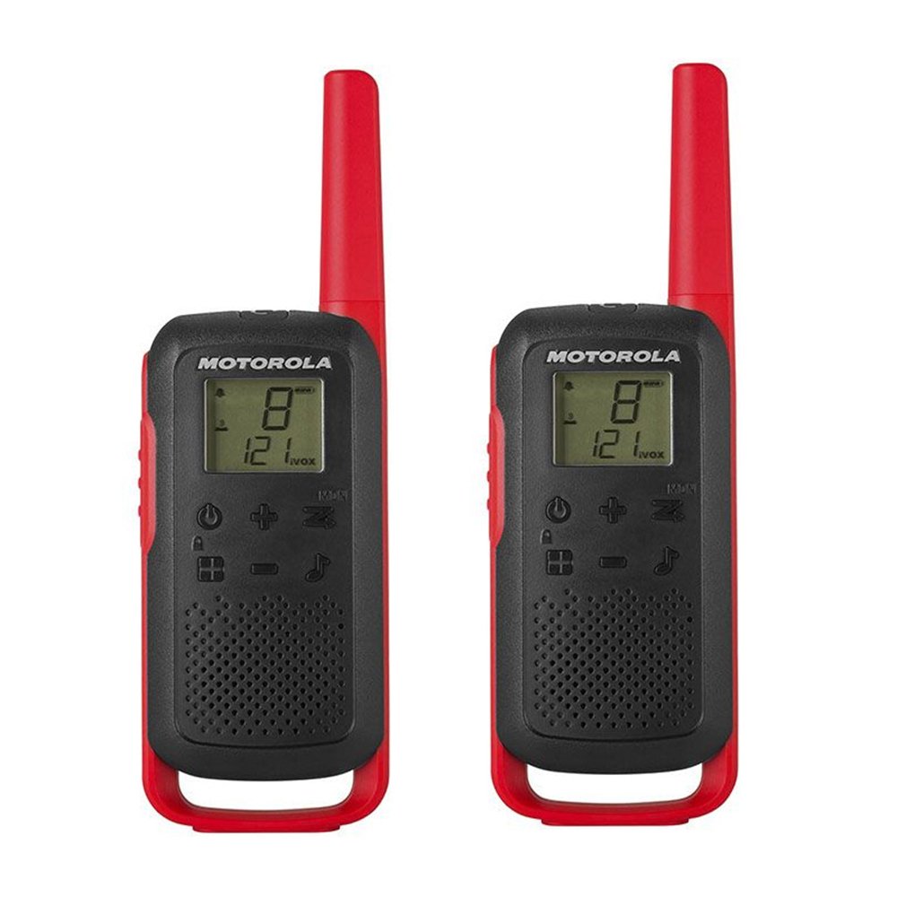 Motorola Talk About T6 Talkie-Walkie Pmr (Pmr446, 16 Canaux Et 121 Codes, Portée 8 Km) Rouge