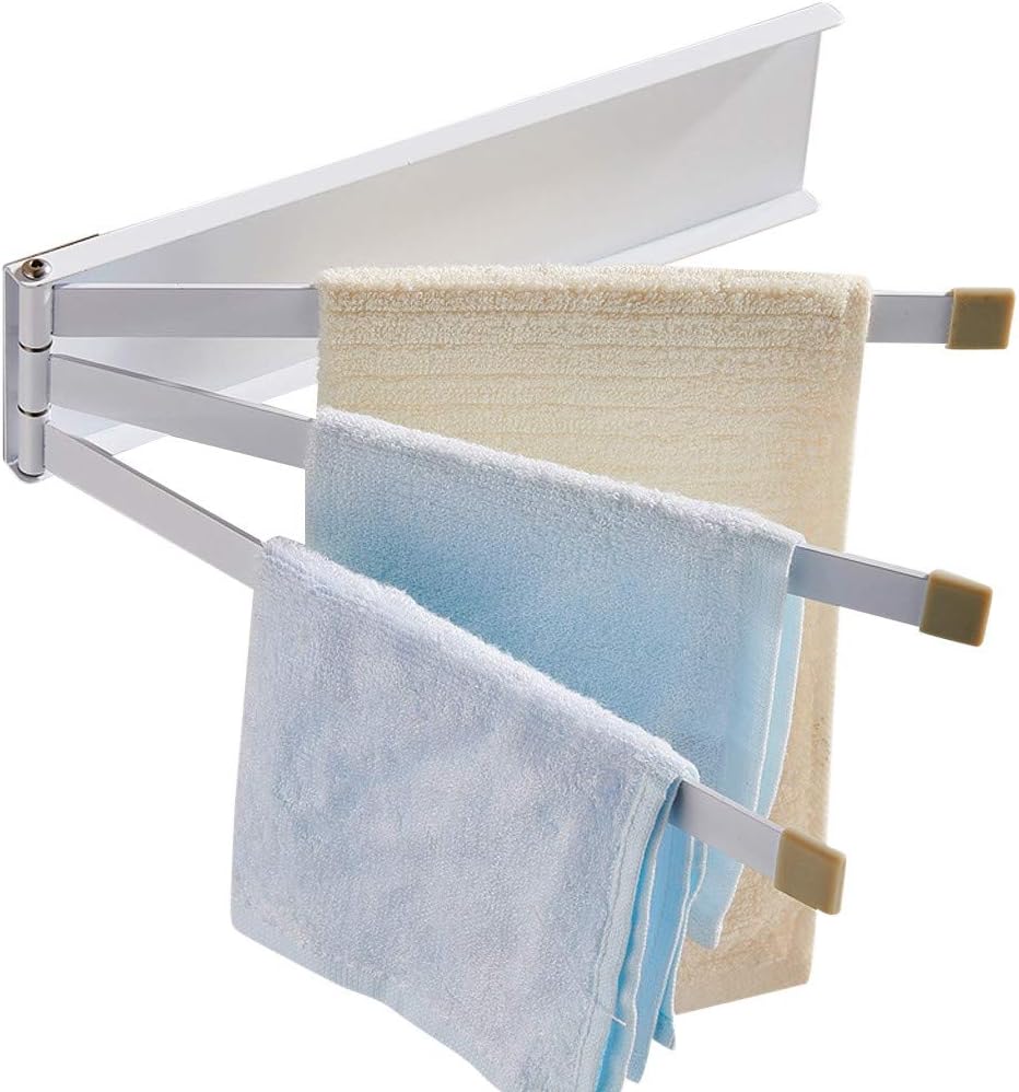 BJJH Swivel Towel Holder Selfadhesive No Drilling Towel Rail Bath