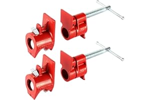 COGNATIVE 3/4" 2-Pack Pipe Clamp for Woodworking Heavy Duty Cast Iron Quick Release Pipe Clamps For Woodworking Home Improvement Workshop and Construction Site