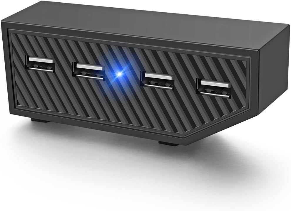 Xbox One USB Hub Adapter - High Speed 4 Ports USB Hub Extension Expansion Charger Connector Splitter