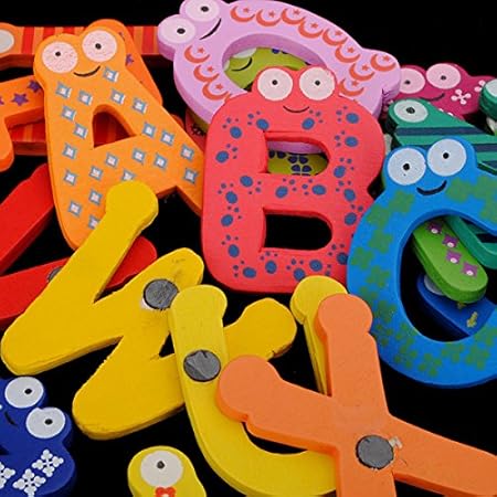 Imanes de nevera de madera letras de la A a la Z bebé educativos ...