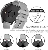 ISABAKE 18mm Silicone Watch Band for Garmin Venu 2S Vivoactive 4S Vivomove 3S view 4