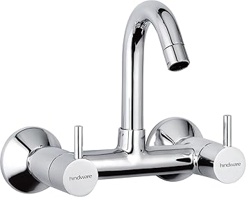Hindware F280020cp Sink Mixer With Swivel Spout Wall Mounted