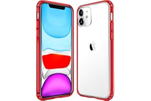 Mkeke Compatible for iPhone 11 Case, Red Shock Absorption Bumpers Cases for 6.1 Inch