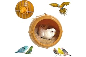 1pcs Chewproof Small Bird Bed Hanging House Hut,Bird Nest for Cage Swing, Washable Parakeet Nest to Lay Eggs Breeding, Finch 