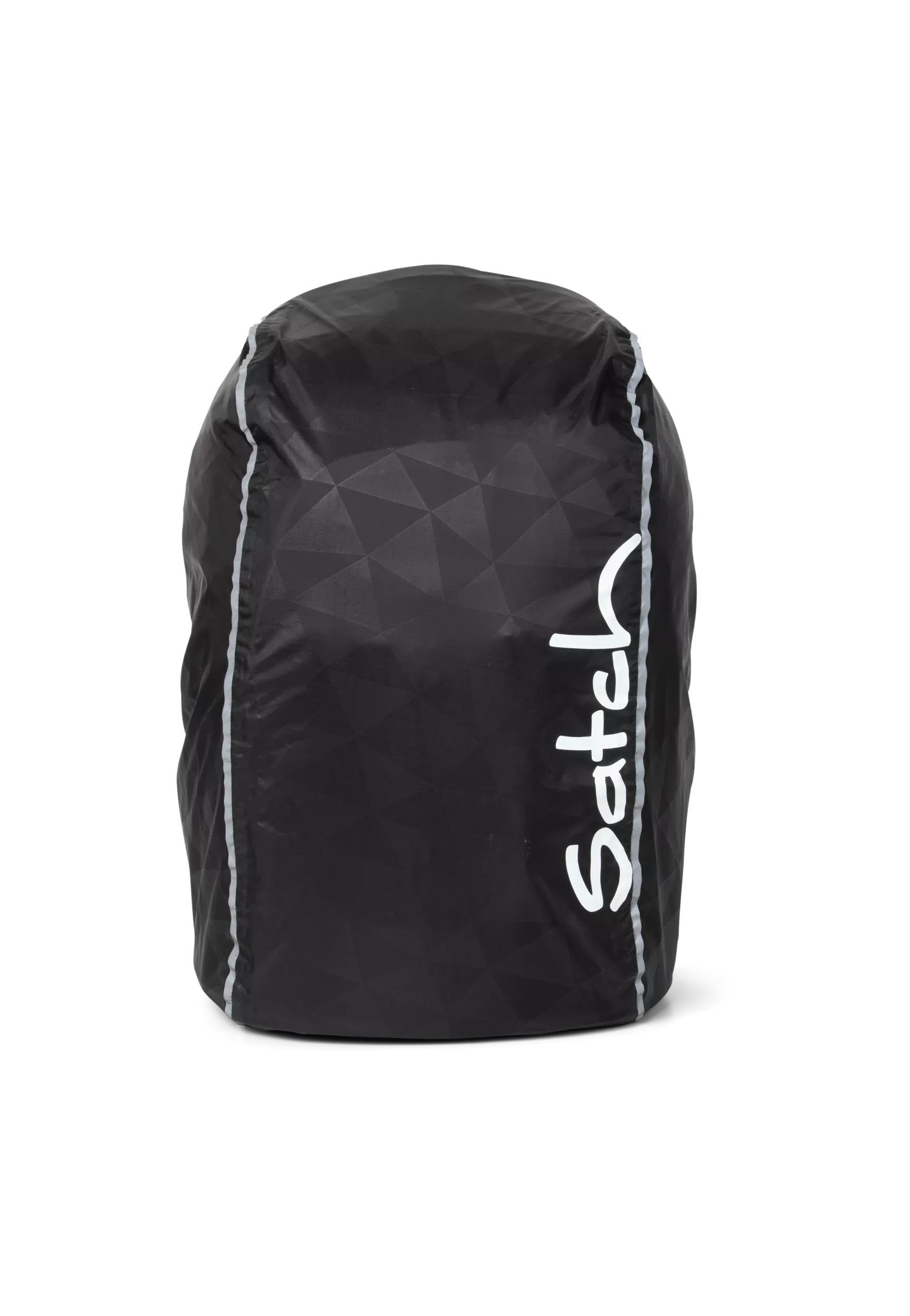 satch Rain Cover for School Backpacks Waterproof and Dirt-Resistant with Reflectors, black, standard size, School bag