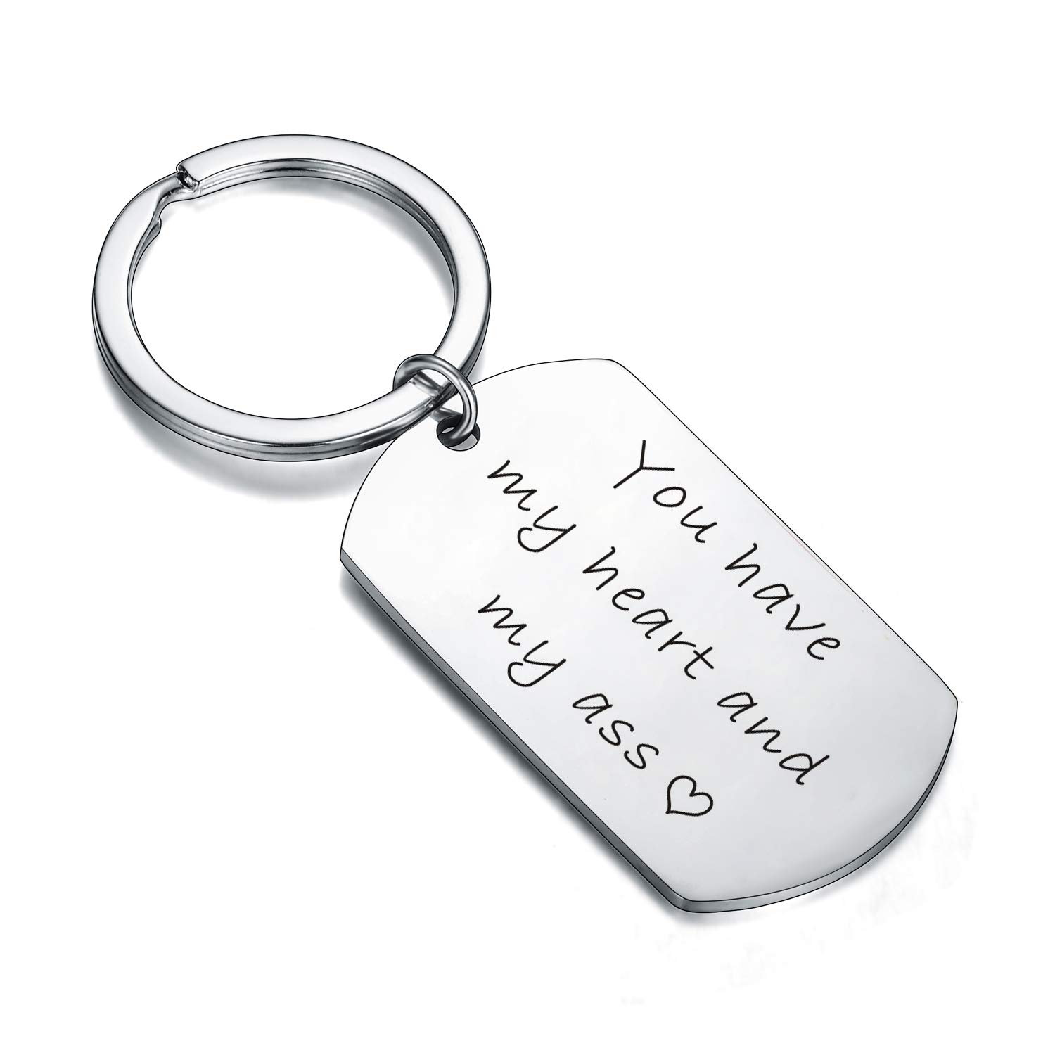 Waeceip Boyfriend Gifts From Girlfriend Couple Keychain Valentines Day Gift Long Distance Relationship Gifts Birthday Gifts (you have my heart and my ass)