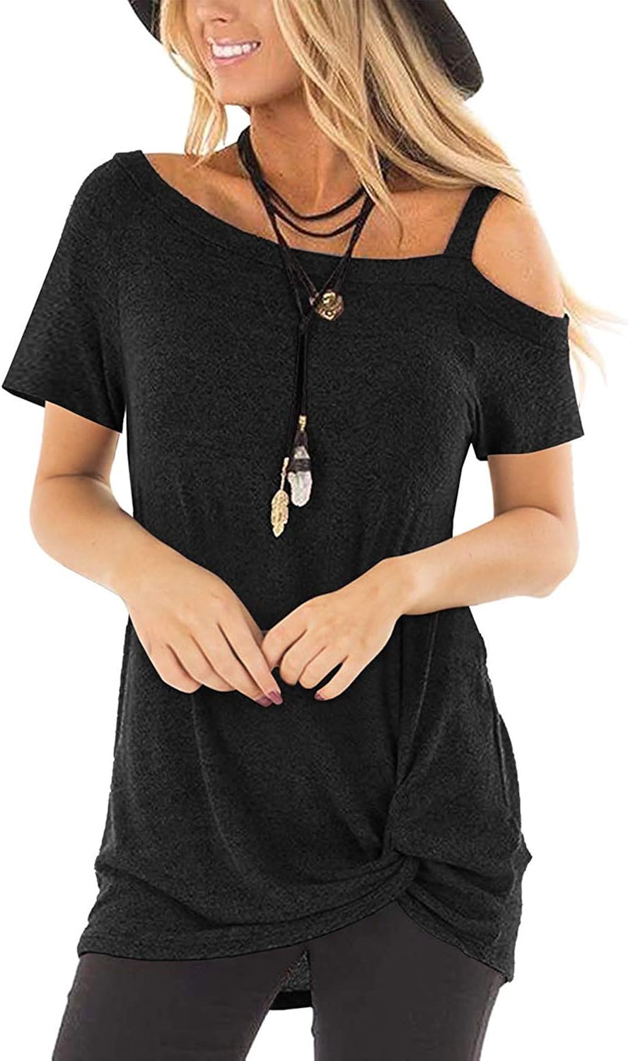 cold shoulder tee shirt dress