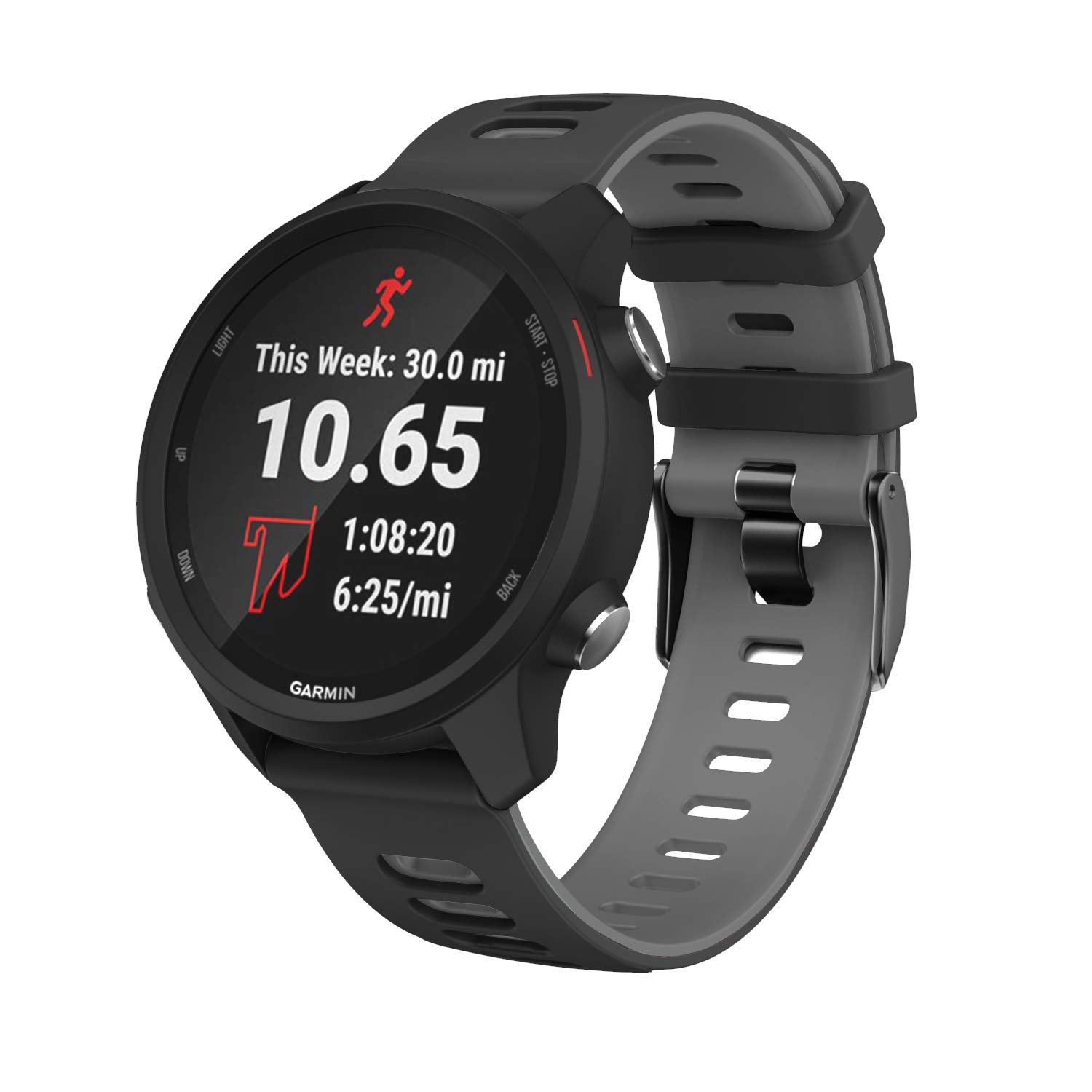 INF Replacement Strap for Garmin Forerunner 245/645/55 Watch Band, 20mm Sport Silicone Strap for Garmin Forerunner Vivoactive 3/245 Music/645 Music