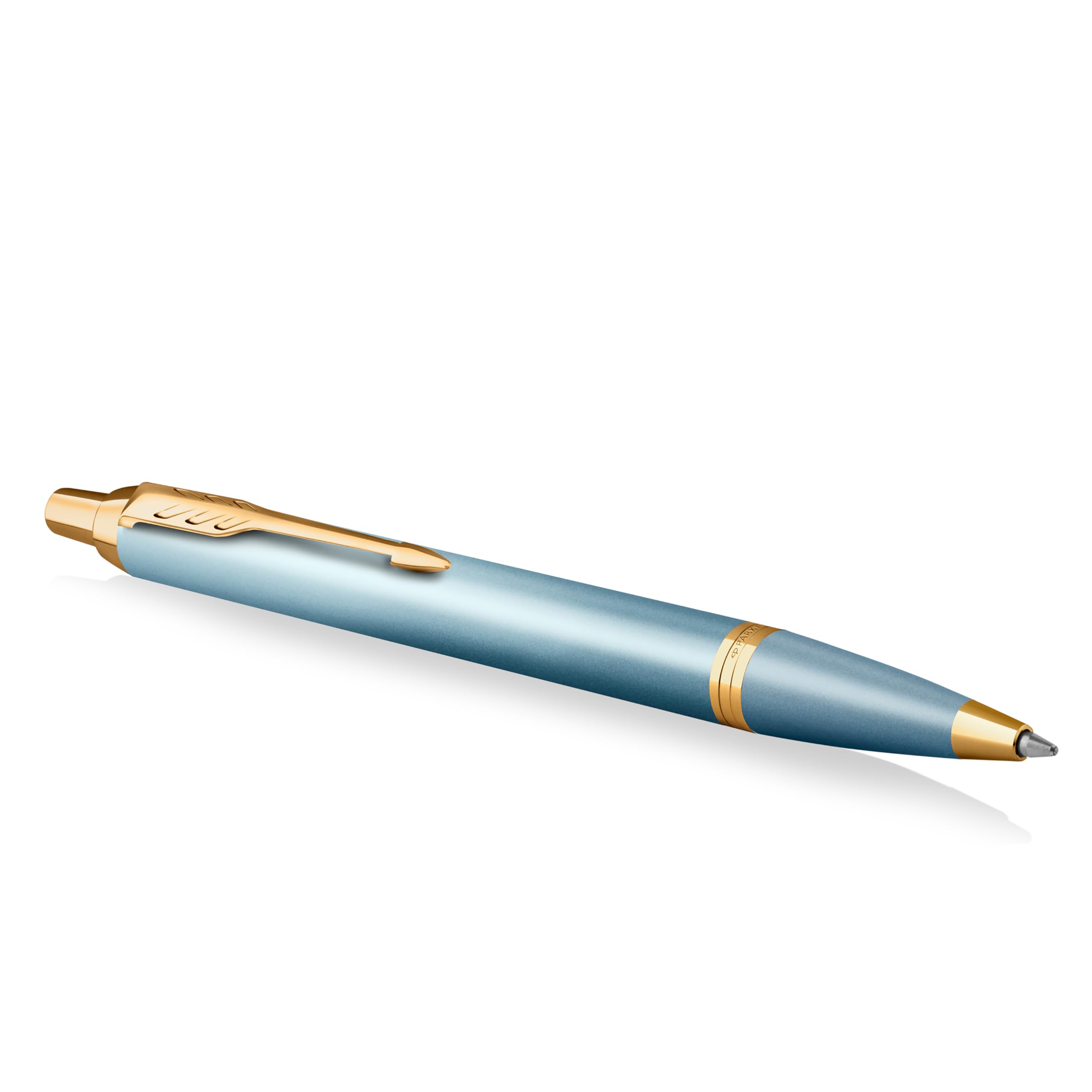 PARKER IM Writing Rituals, Ballpoint Pen, Turquoise Green Finish with Gradient, Gold Trims, Medium Point, Blue Ink, Gift Box