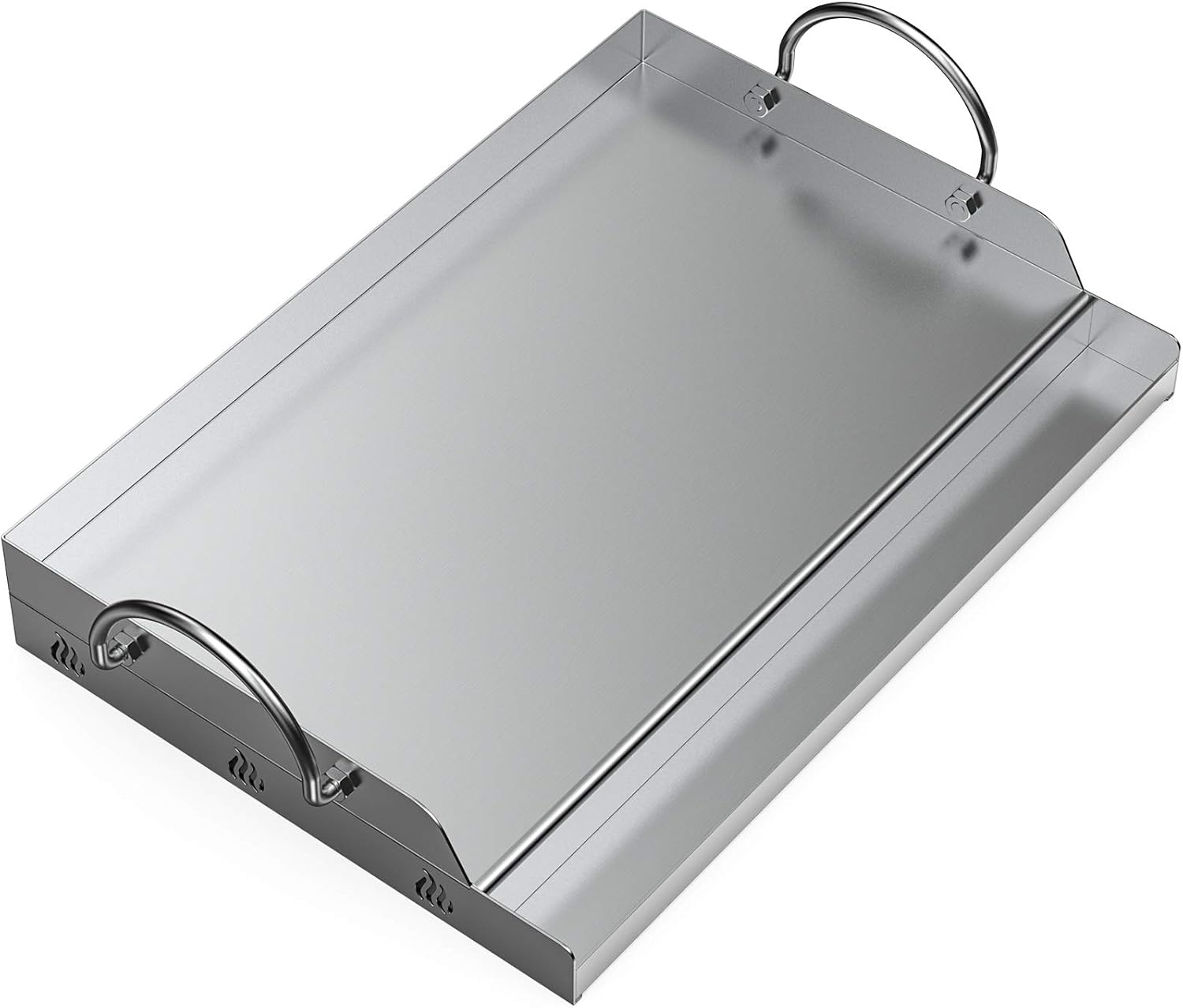 only fire Universal Stainless Steel Rectangular Griddle for Gas BBQ Grills, 23" x 16" : Garden & Outdoor