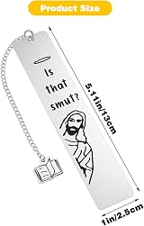 Sibba Stainless Steel Bookmark 5 x 1 Inches Silver Reading Gift view 3