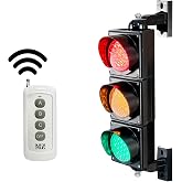 100mm(4inch) LED Traffic Light, 3 Color Stop Go Light with Remote Control | AC85-265V, 150,000-Hr Lifespan, 100ft Remote Range, IP65 Waterproof PC Case, for Garage / Warehouse / Construction