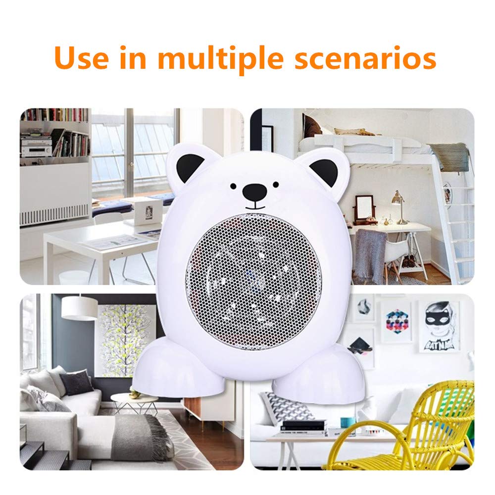 NOZOMI Fan Heater, Portable Electric Heater, One Button Switch, Thermostat and Safety Cut-Off, 2 Years Warranty, 3 pin UK plug in heater