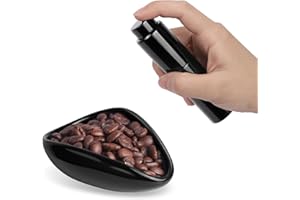 FEUNLEM Ceramic Coffee Dosing Cup and 20 ML Spray Bottle Set - Static Reducing Espresso Accessories Kit for Home, Cafe | Professional Espresso Coffee Measuring Cups Tools (Black)