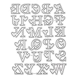 AHOMASH Alphabet Dies for Card Making Metal Die Cut