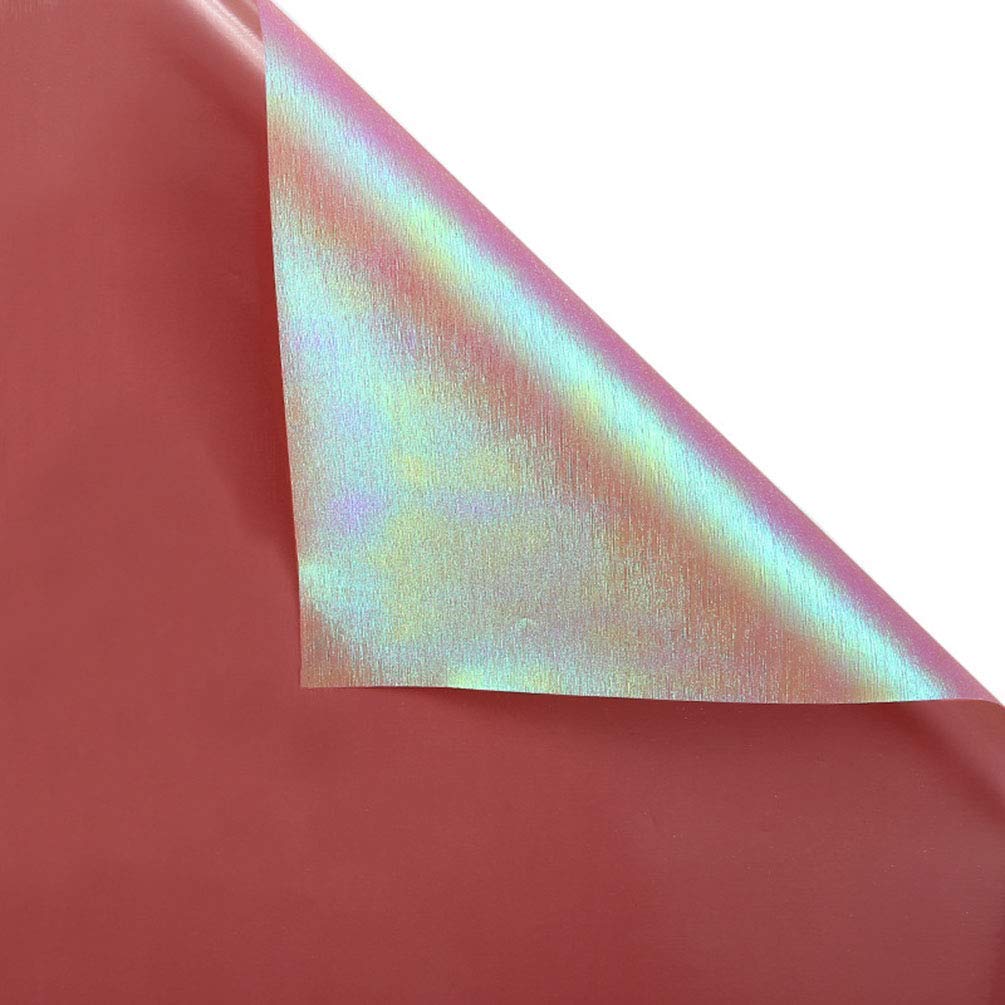 BBJ WRAPS Iridescent Double Sided Flower Wrapping Paper Florist Bouquet Packaging, 20 Sheets (Red)