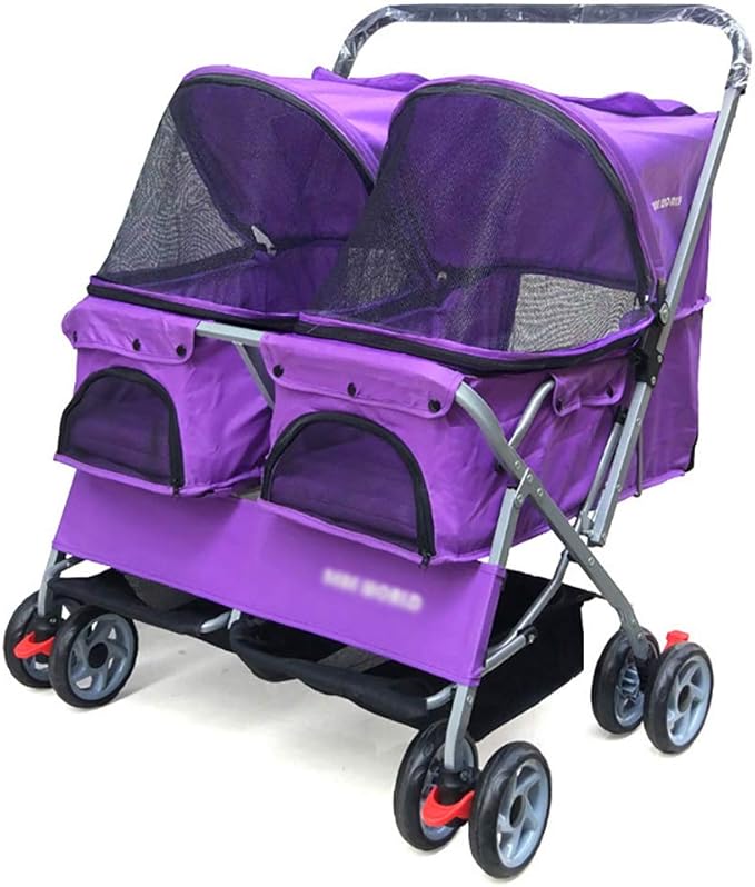 Pet Stroller Double Stroller for Small Medium Dogs Cats Two Doggy Puppy