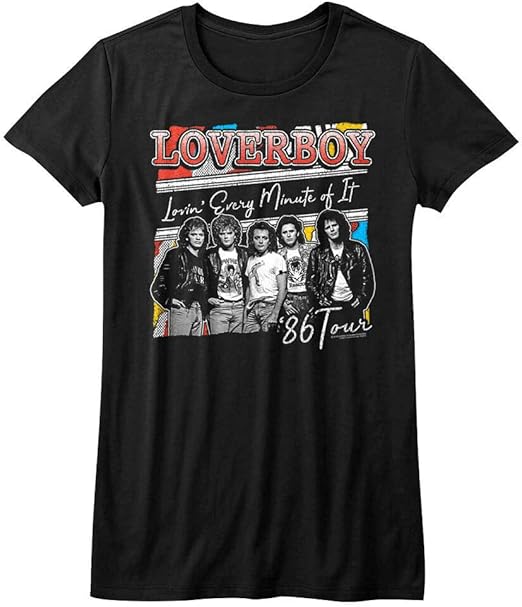 Loverboy Lovin Every Minute 1986 Concert Tour Women's T Shirt Rock Band